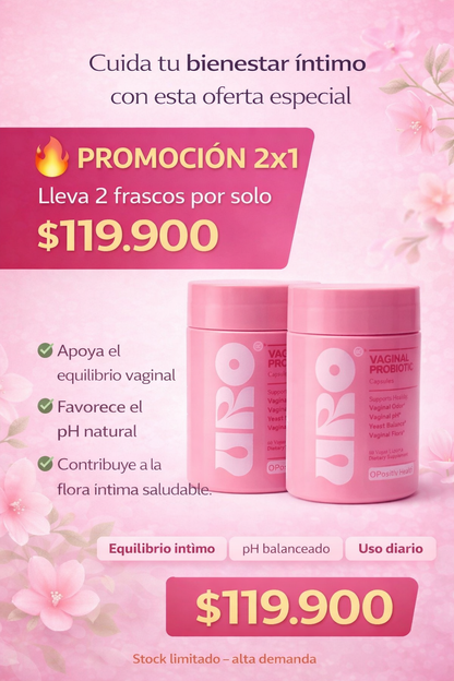 Dile adiós al mal olor, al flujo extraño, ardor y picazón en tu zona intima con nuestros probióticos URO, el mejor aliado para las mujeres, el ORIGINAL, no te dejes engañar lo barato sale caro